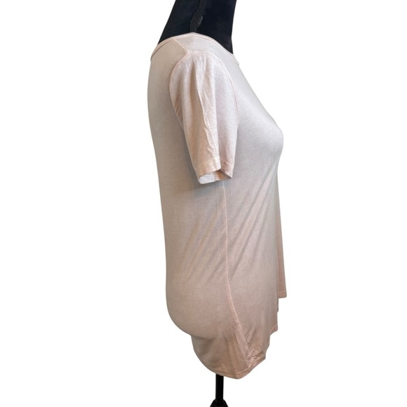 POL | Soft Pink Cream Fitted Short Sleeve T-Shirt | Sz S - Picture 4 of 8